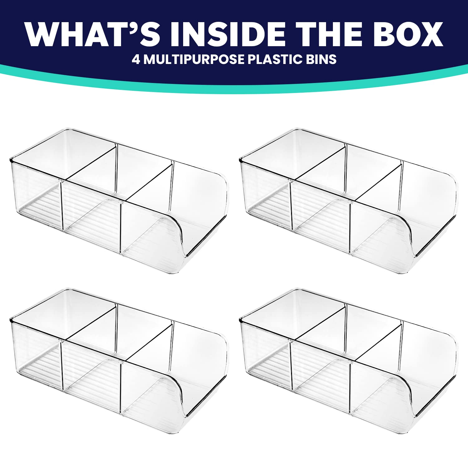 ELTOW snack organizer with removable dividers for customizable compartments.