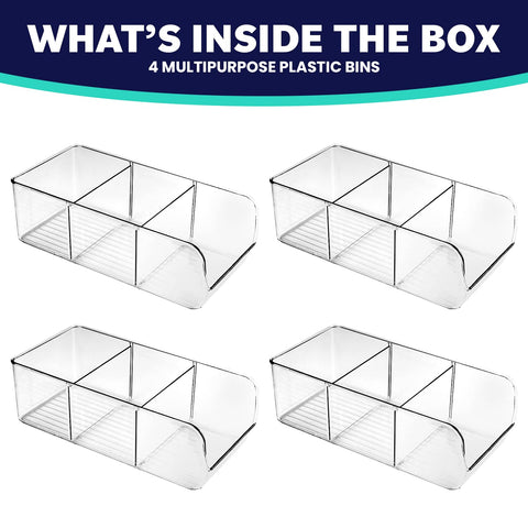 ELTOW snack organizer with removable dividers for customizable compartments.