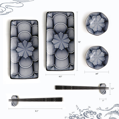 ELUSH chopsticks arranged for easy, precise sushi dining.