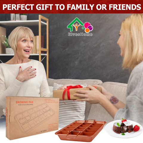ElvesHome divider tray helps bake evenly spaced mini brownies