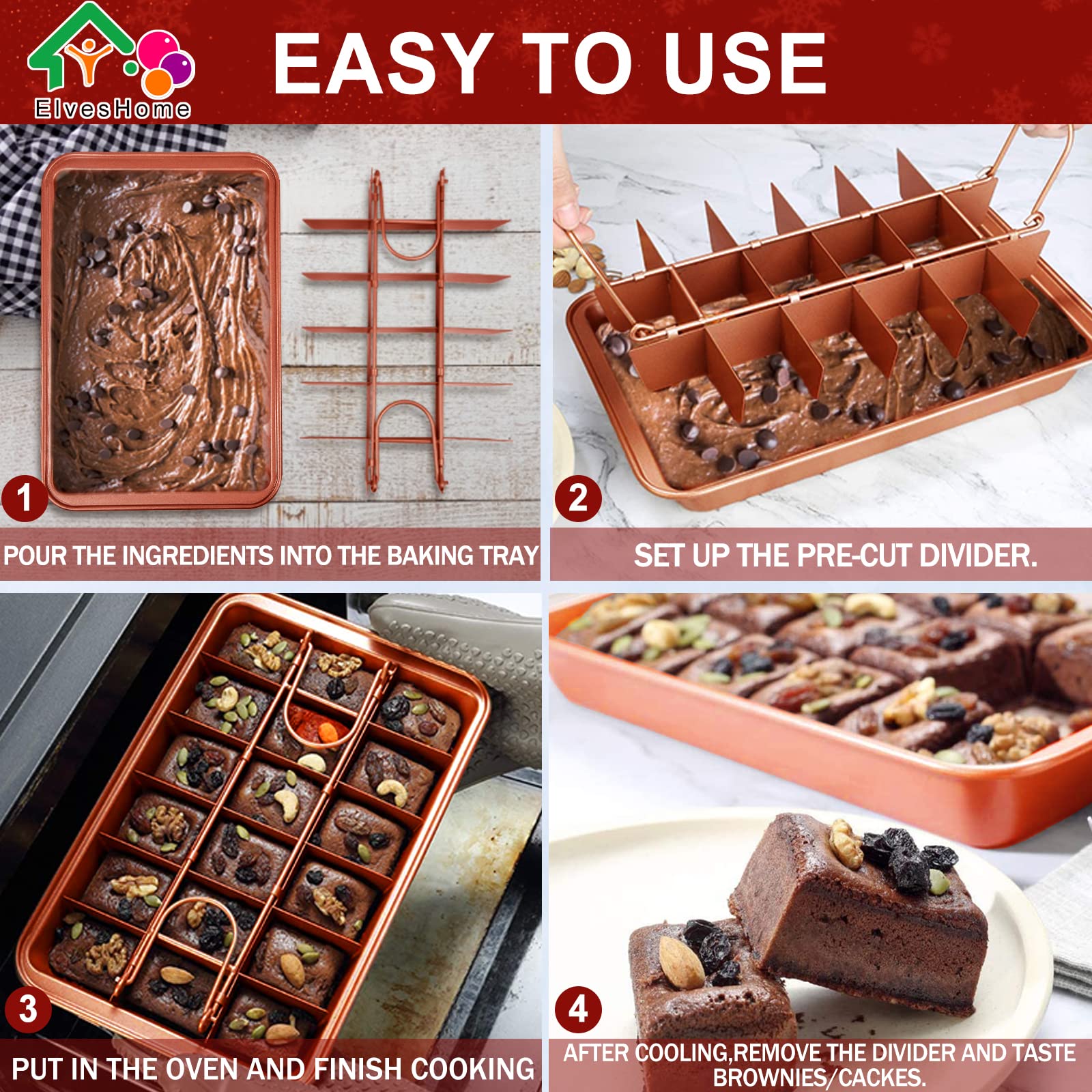 ElvesHome baking pan ideal for kids activities and family baking
