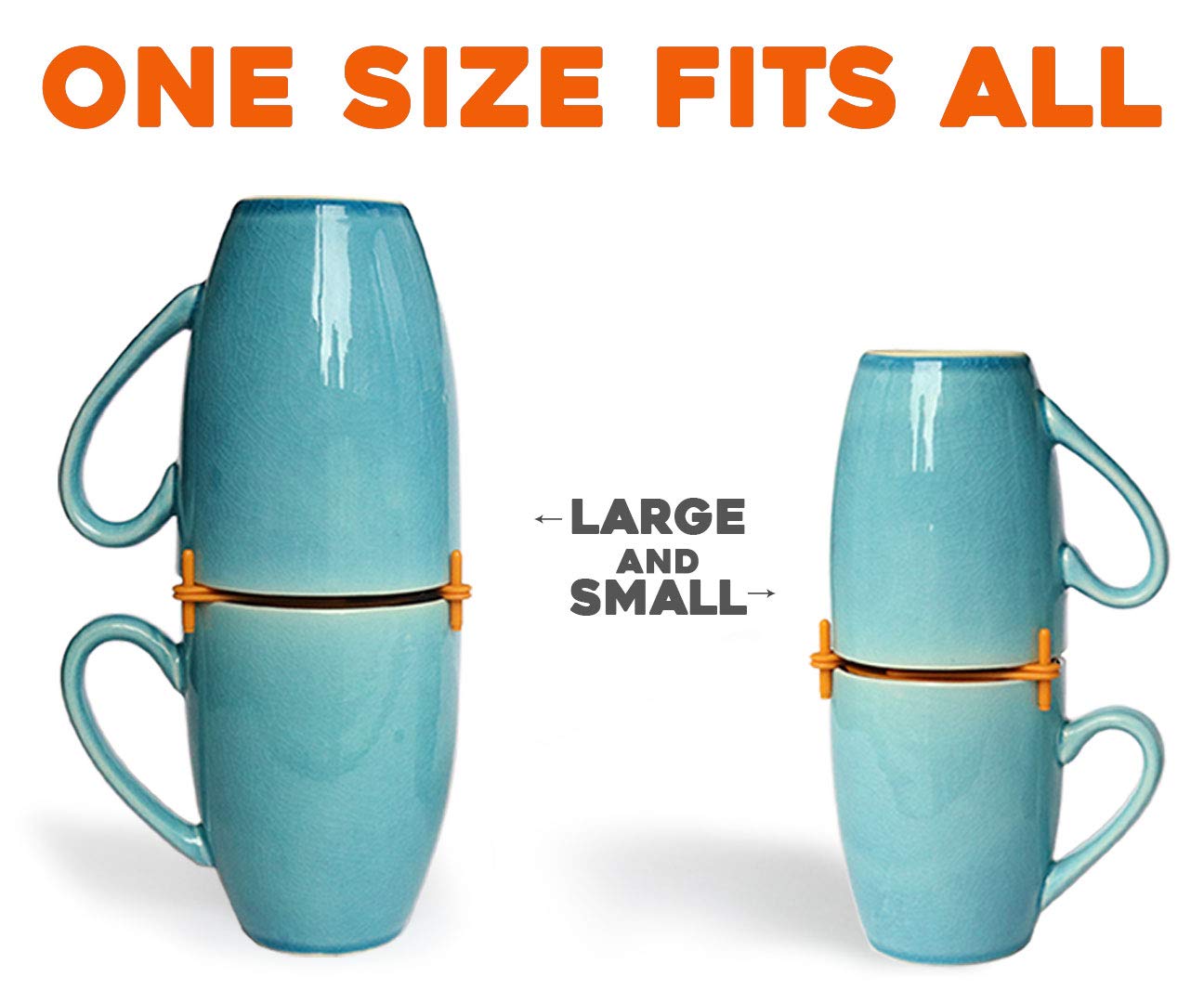 ELYPRO cabinet-mug-organizer keeps cups neatly stacked and easy to reach.