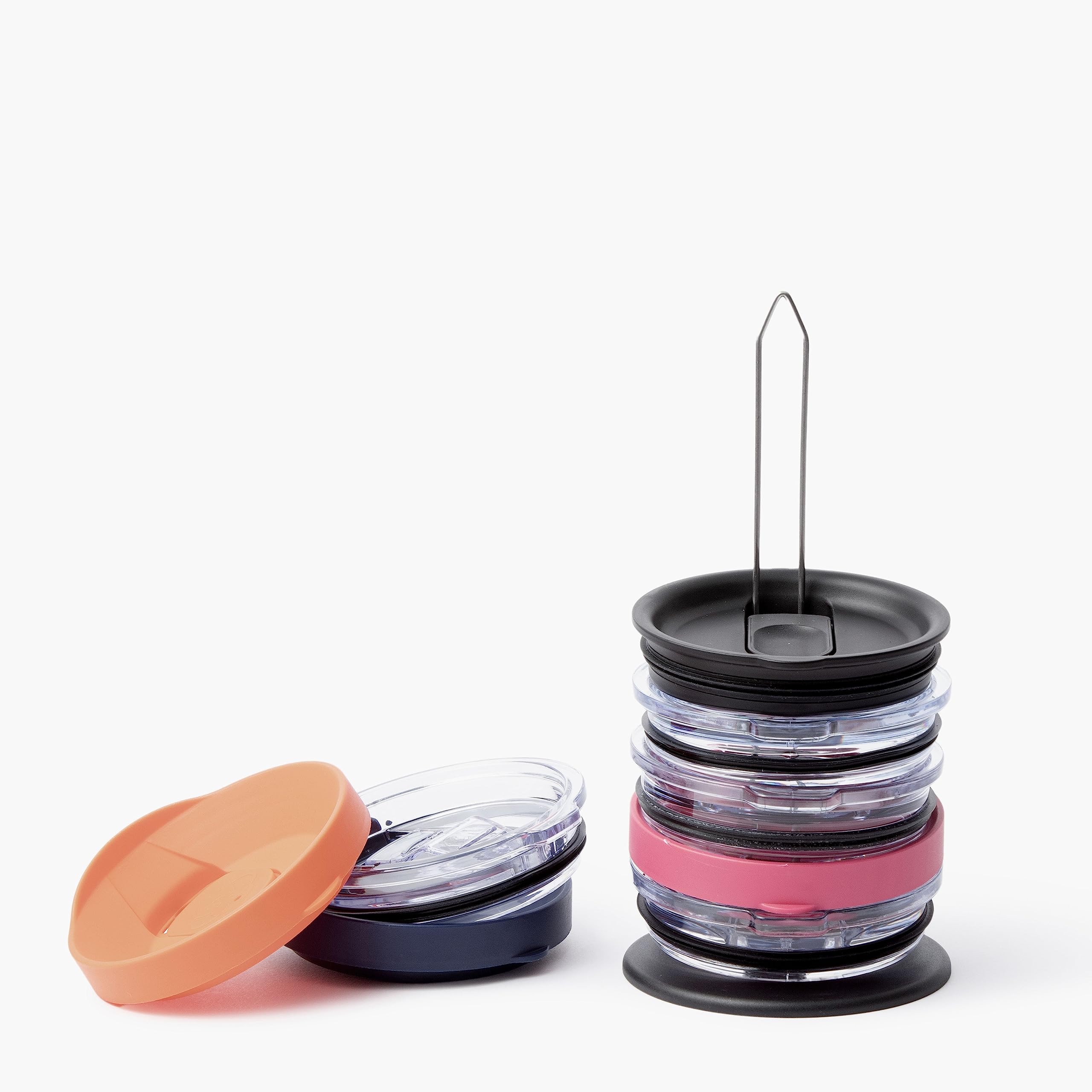 Patent-pending design adds a premium storage option for lids.