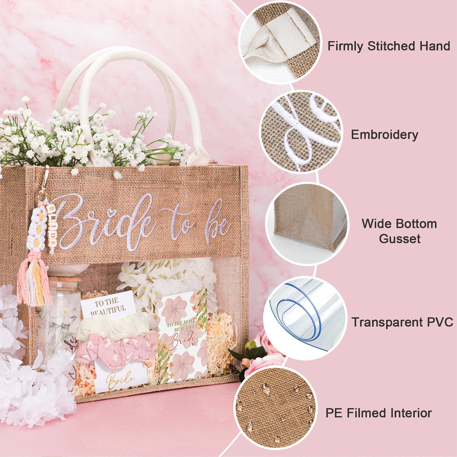 Elysirise engraved BRIDE keychain as a chic keepsake