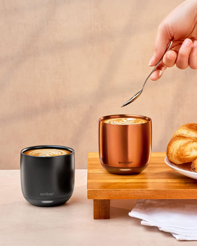 Gift-ready Ember cup packaging in copper finish
