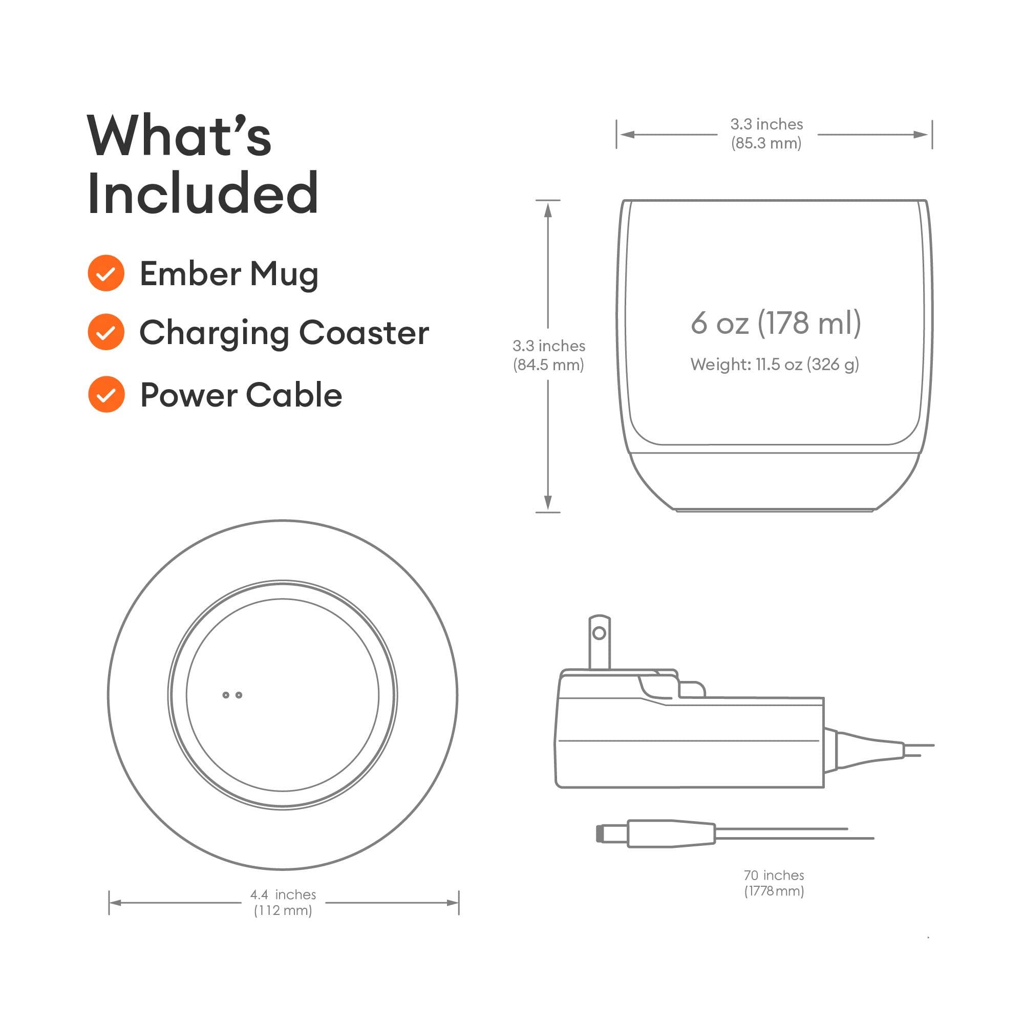 Ember cup on charging coaster illustrating extended battery life