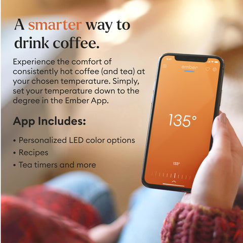 Ember Mug 2 app control on screen enables exact temperature settings