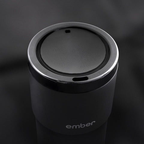 Ember Sipping Lid always ready to sip during commutes.
