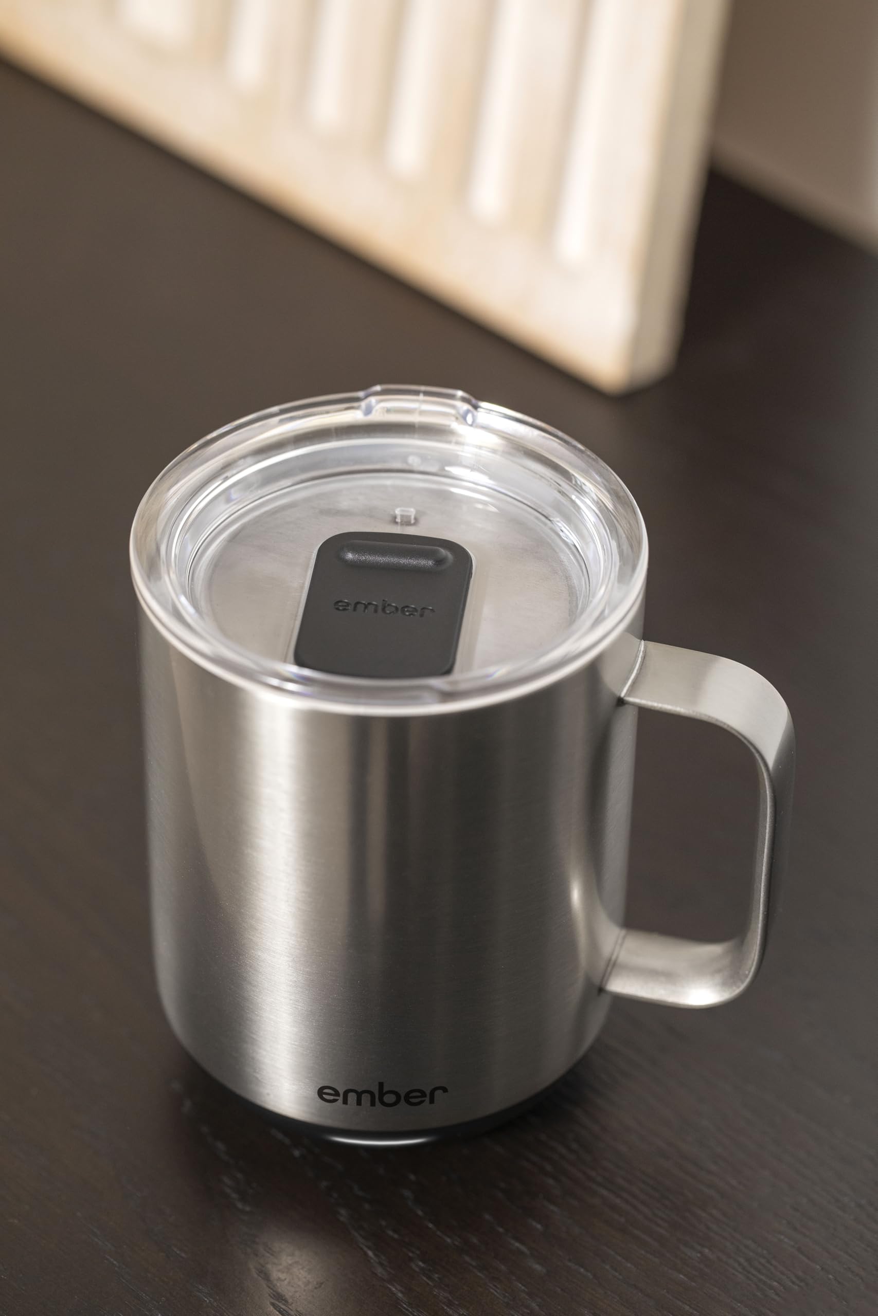 Ember Sliding Lid with black slider on mug for customization