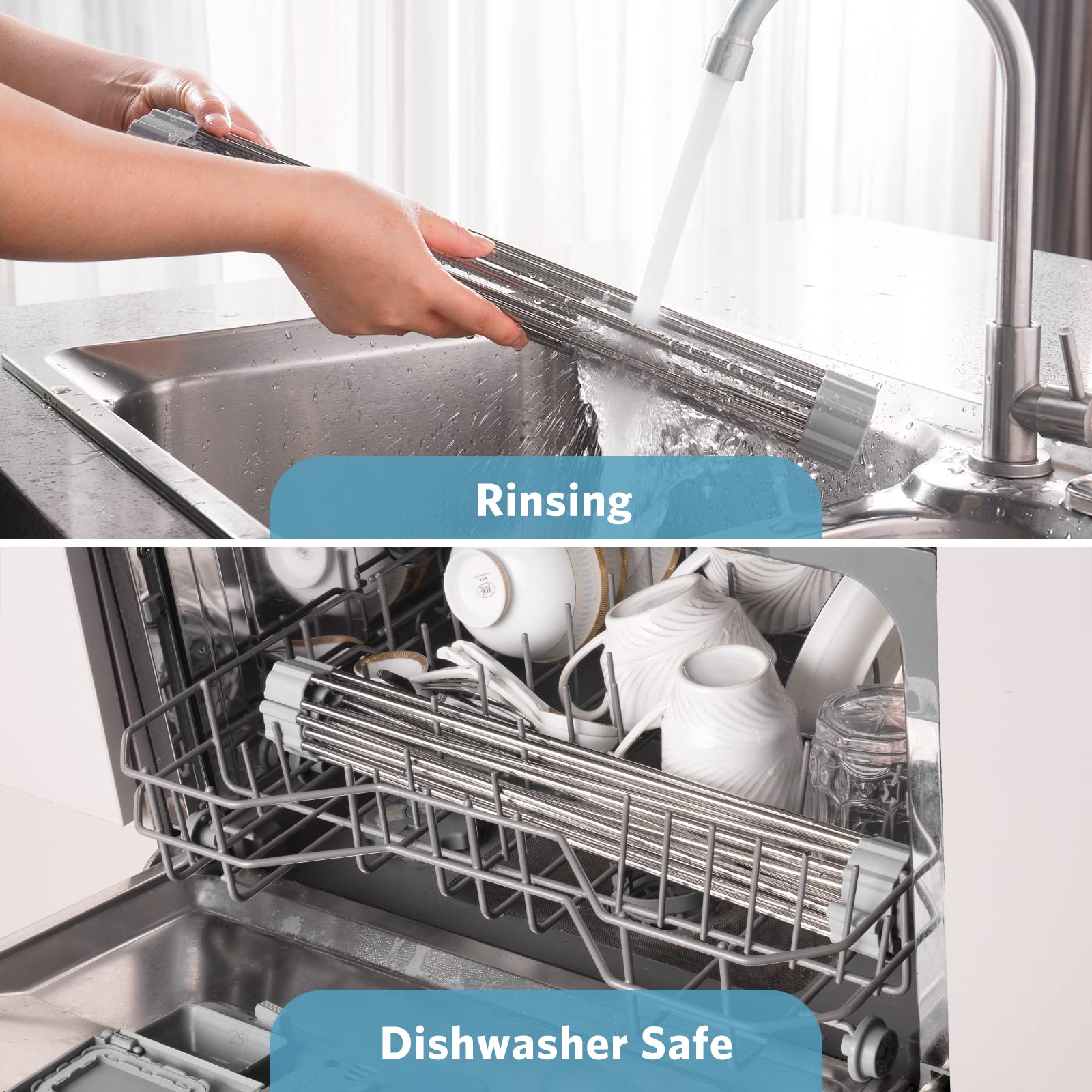 EMIERAI dish drainer is easy to clean and maintain