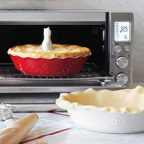 Emile Henry 9-inch Twilight dish transitions from freezer to oven.