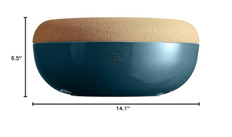 Emile Henry Blue Flame product on counter highlighting craftsmanship
