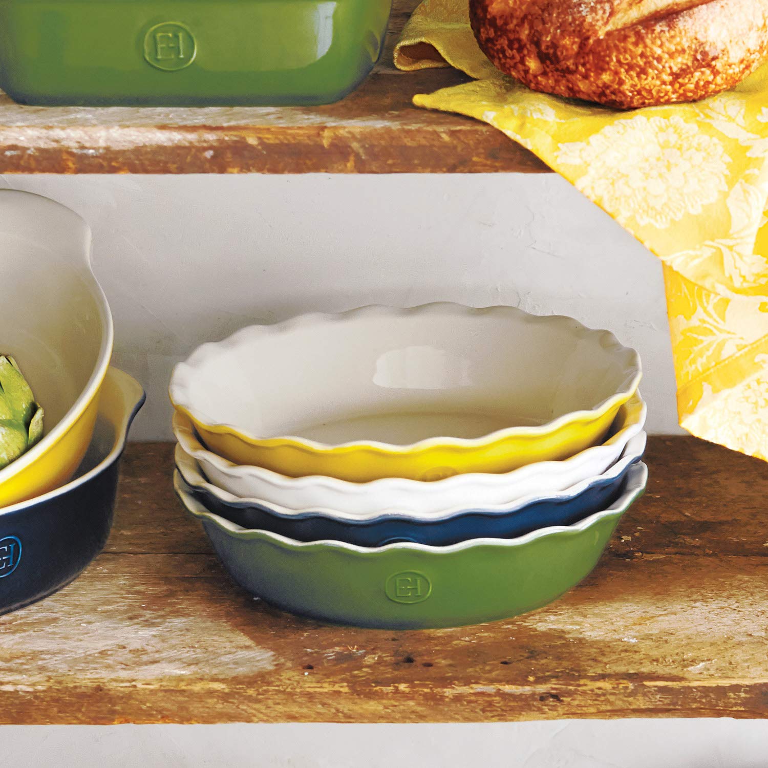 Emile Henry pie dish is dishwasher-safe and easy to clean.
