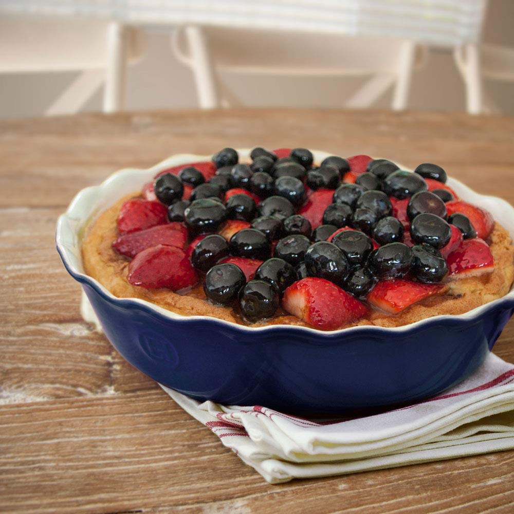 Emile Henry Modern Classics pie dish, oven-to-table presentation.