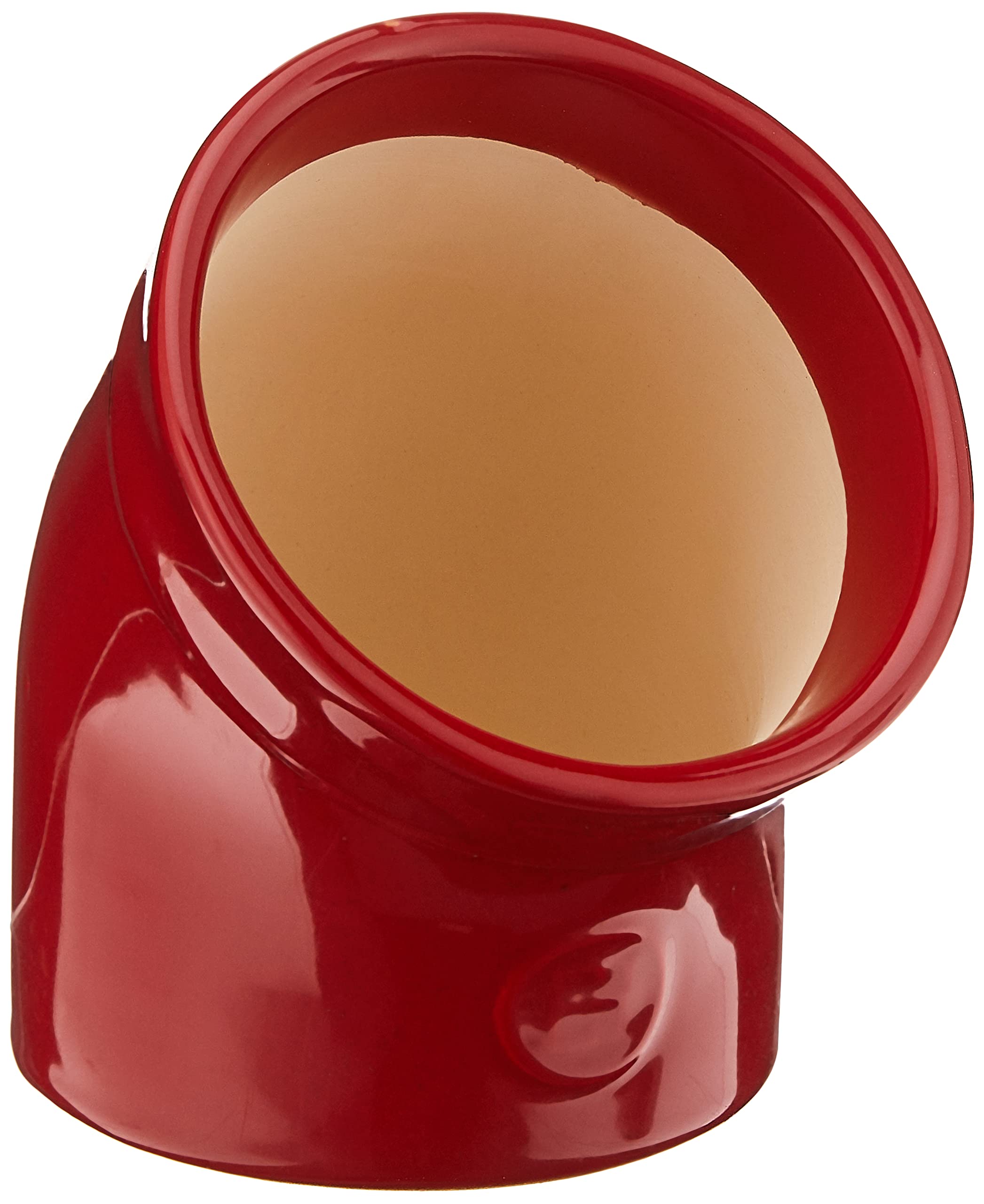 Emile Henry Salt Pig Burgundy in-use on kitchen counter for easy seasoning access