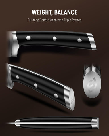 Emojoy 15-degree edge delivers precise slicing for versatile prep.