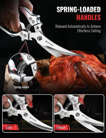 Emojoy ambidextrous handles offer comfortable control for left or right-handed users.
