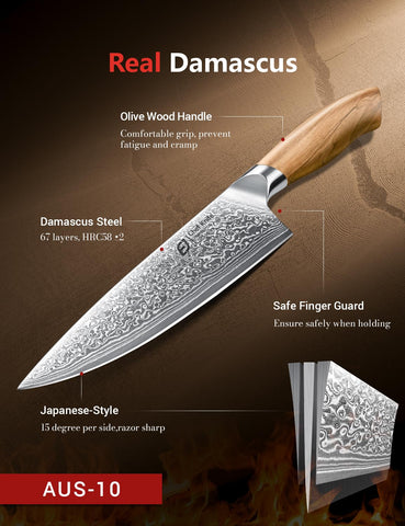 Emojoy Damascus paring knife for accurate fruit and garnish work