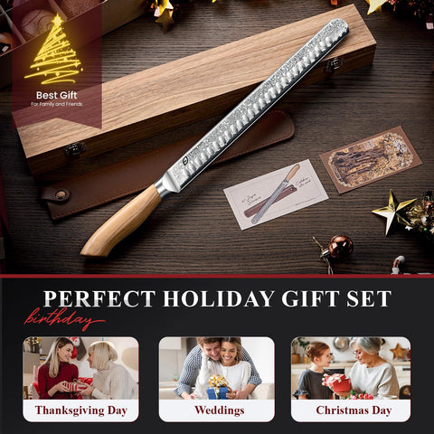 Emojoy ideal for meat, turkey, roasts, and BBQ slicing at home.