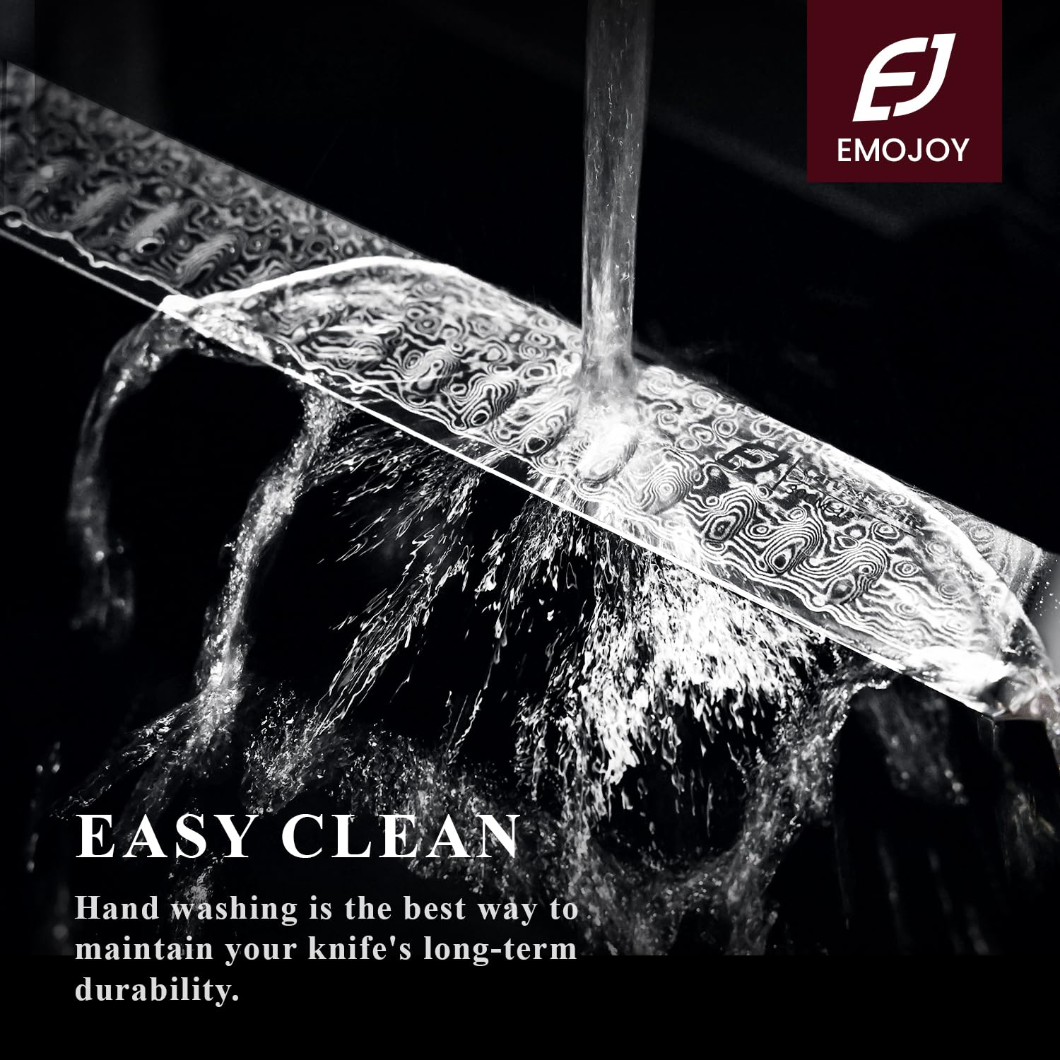Emojoy protective sheath included for safe blade storage.