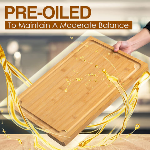 Empune bamboo surface resists stains and cleans easily after prep.