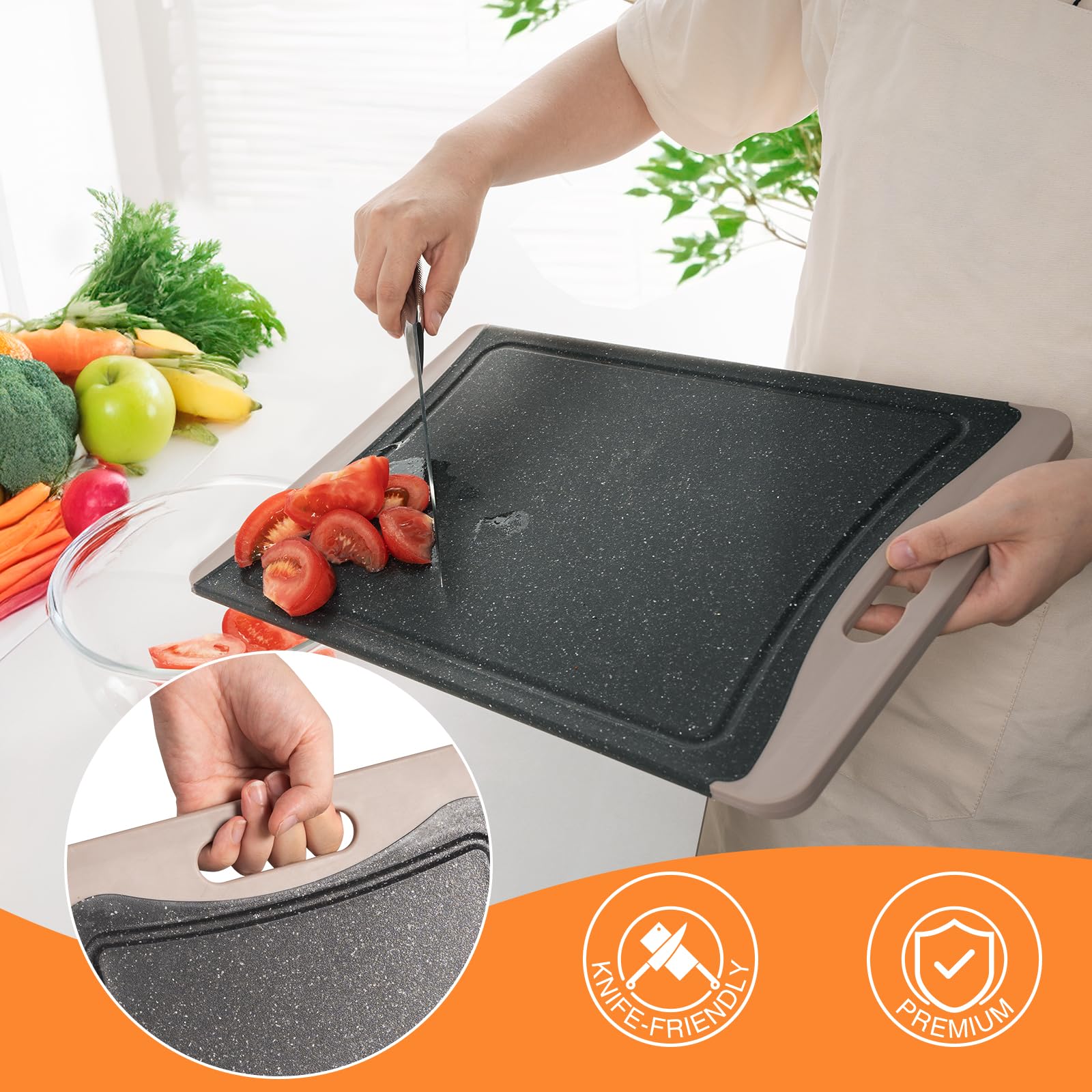Empune medium cutting board compact for quick ingredient prep