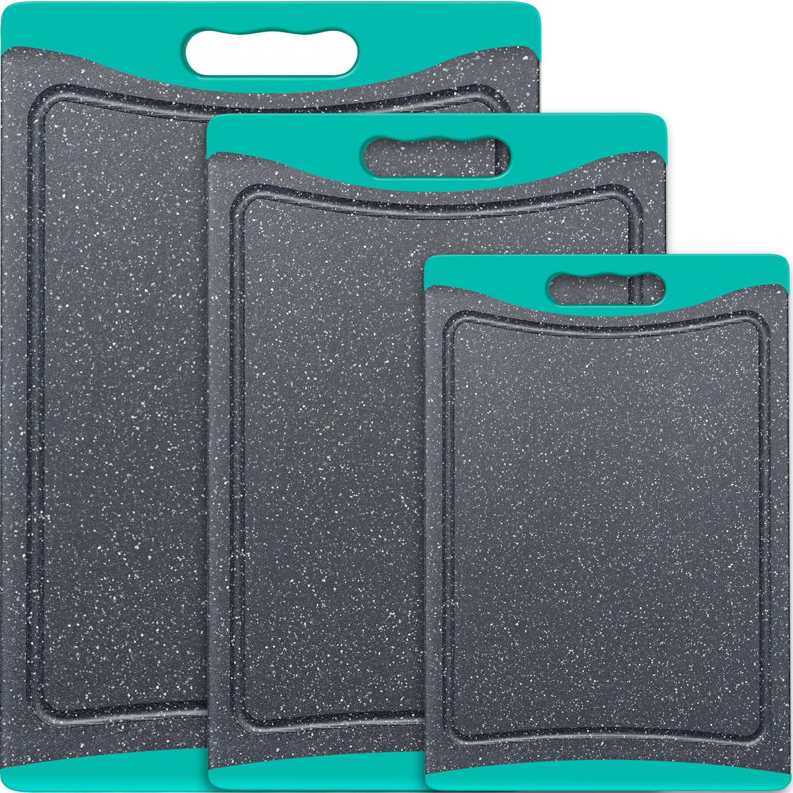 Empune turquoise extra large cutting board for bulk chopping and meal prep