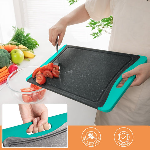 Empune turquoise medium board compact surface for herbs and fruit slicing