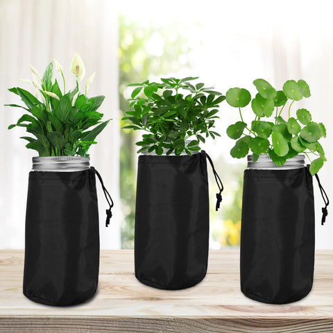 Emsiok wide-mouth jar compatibility supports Kratky gardening at home.