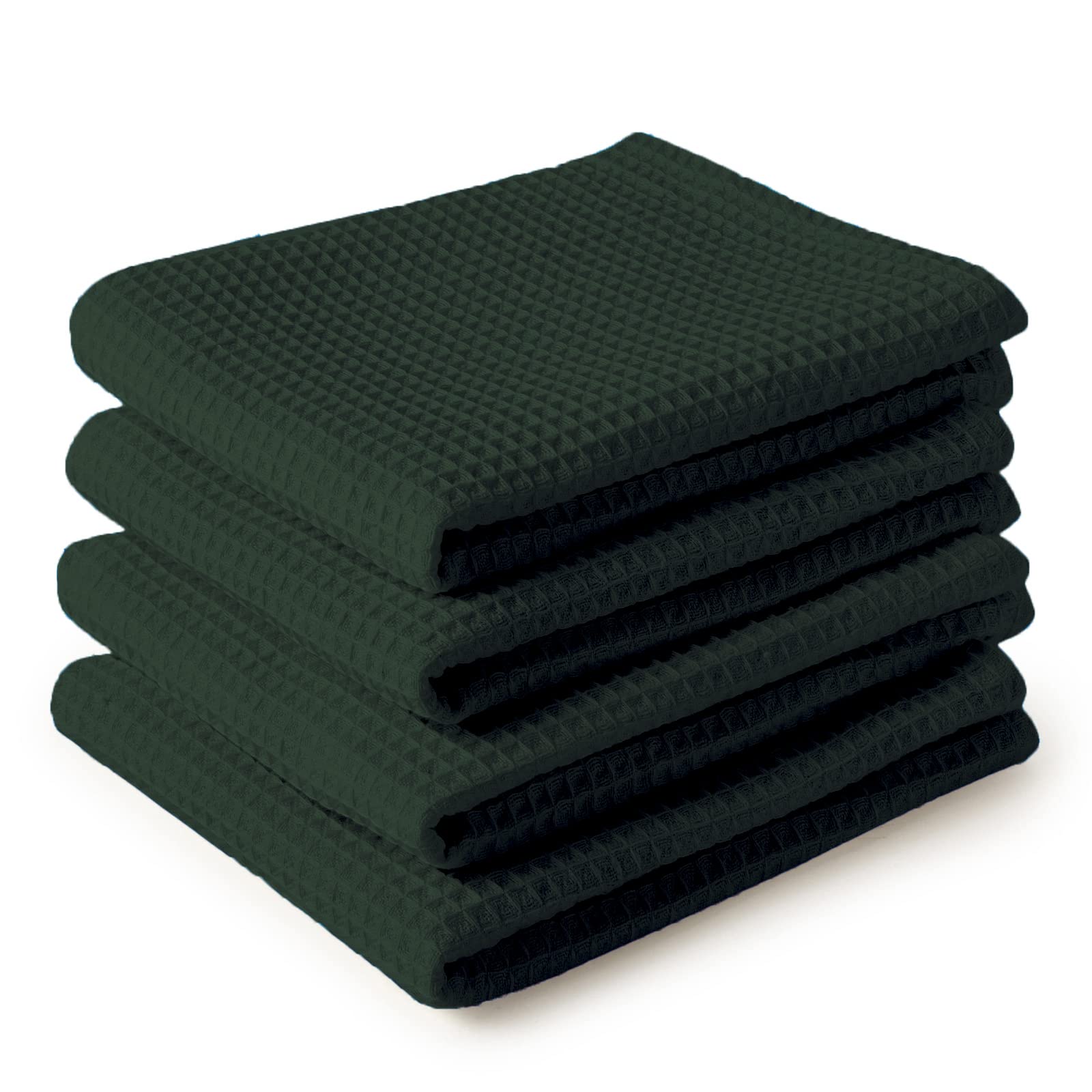 Encasa XO dark green kitchen dish towels set for quick drying and everyday use