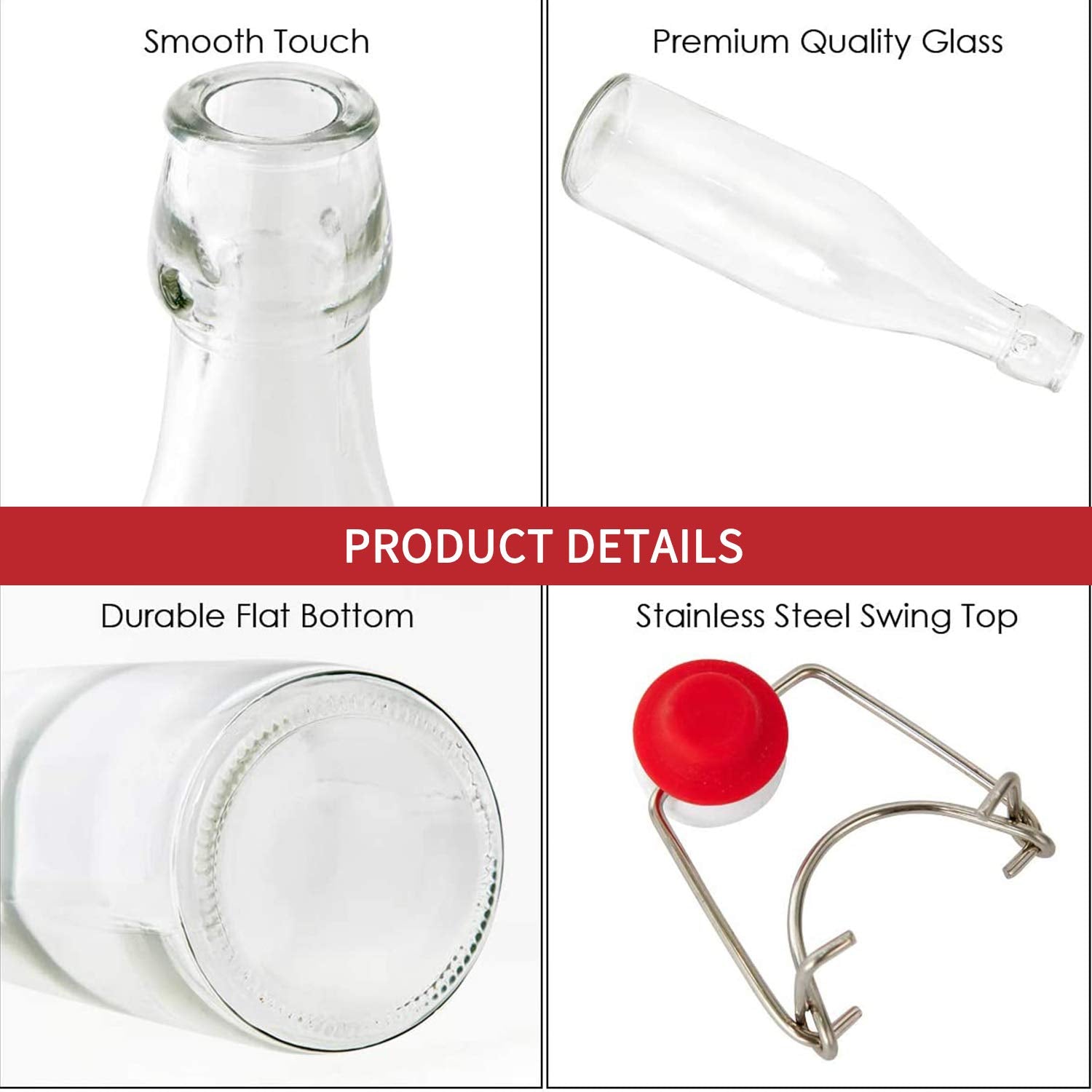 Encheng beer-bottling setup with clear glass bottle for home brewing and sharing