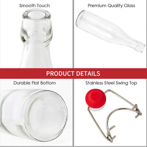 Encheng beer-bottling setup with clear glass bottle for home brewing and sharing