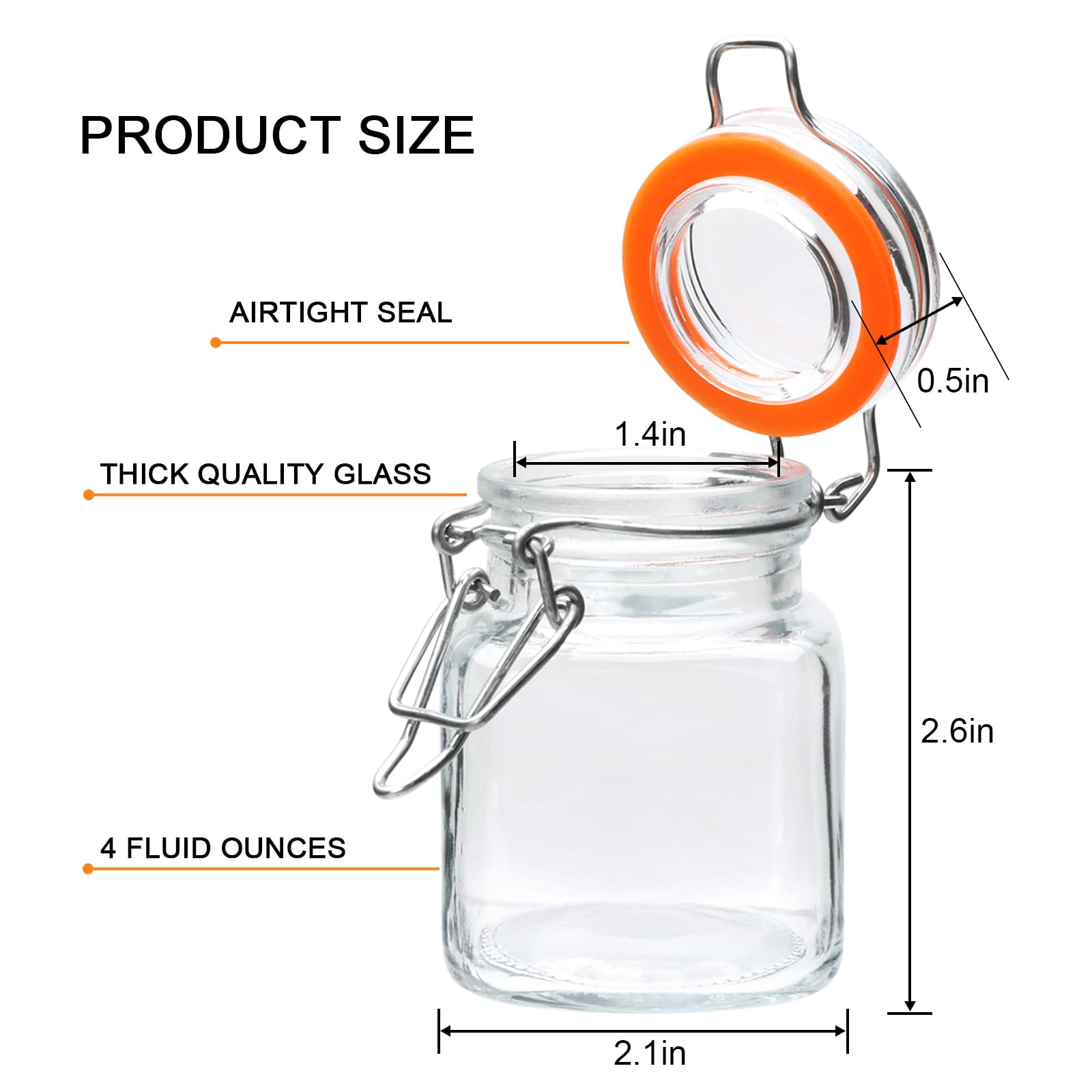 Clear Encheng jars for spices and herbs with labeling twine