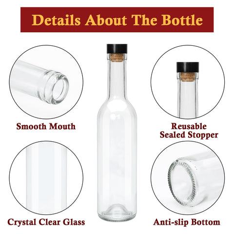 Encheng clear slim wine bottle showcases contents with a premium, elegant look.