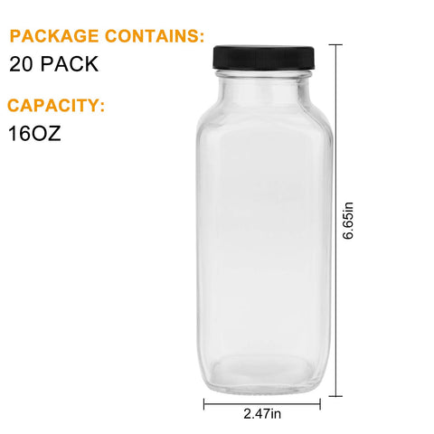 Encheng glass bottle with lids, BPA-free and safe for drinks