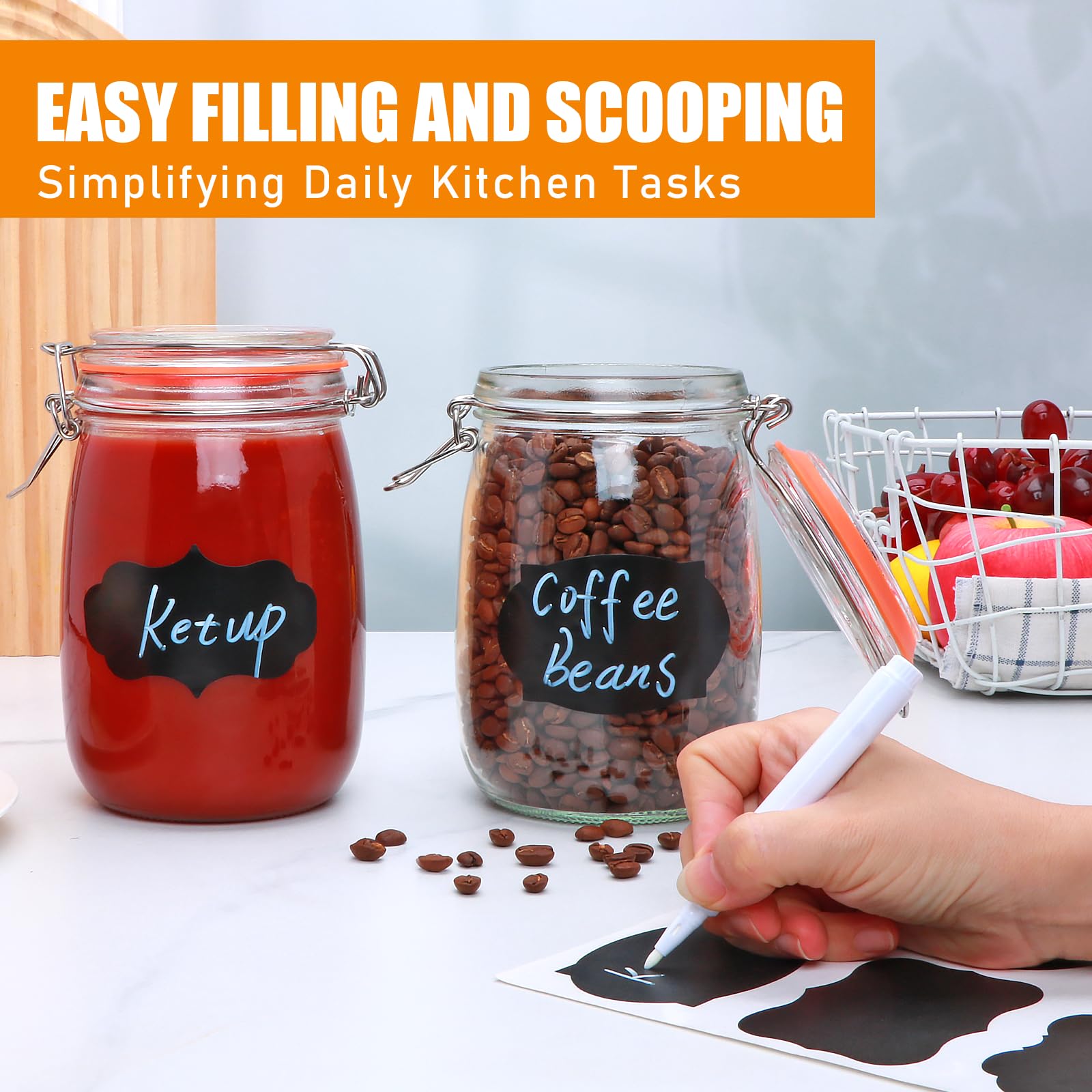Encheng wide-mouth jar designed for easy filling and pouring