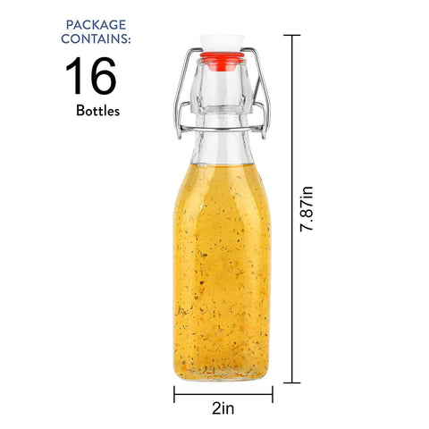 Encheng swing-top bottles in a 16-pack for secure, leakproof beverage storage.