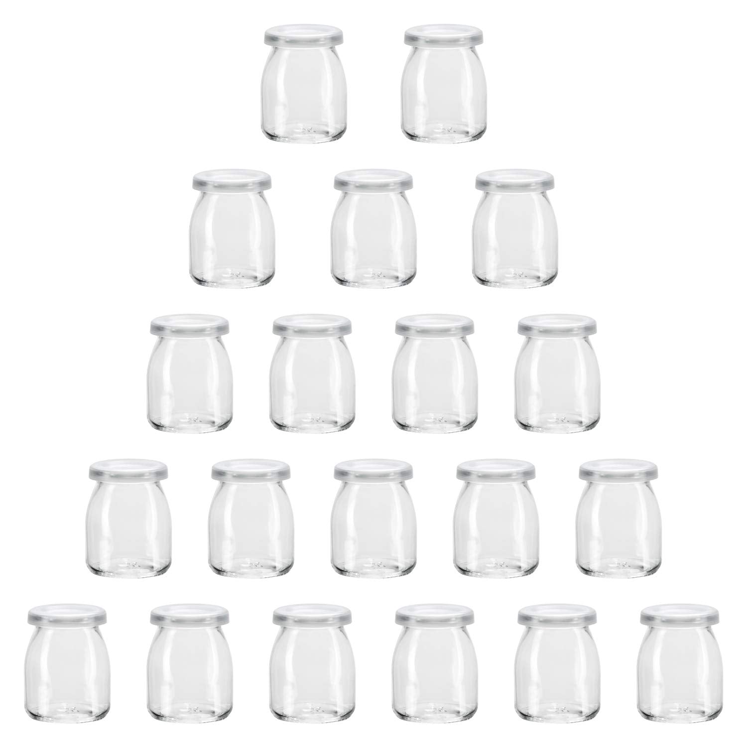 Encheng 7 oz clear glass jar with lid for fresh storage