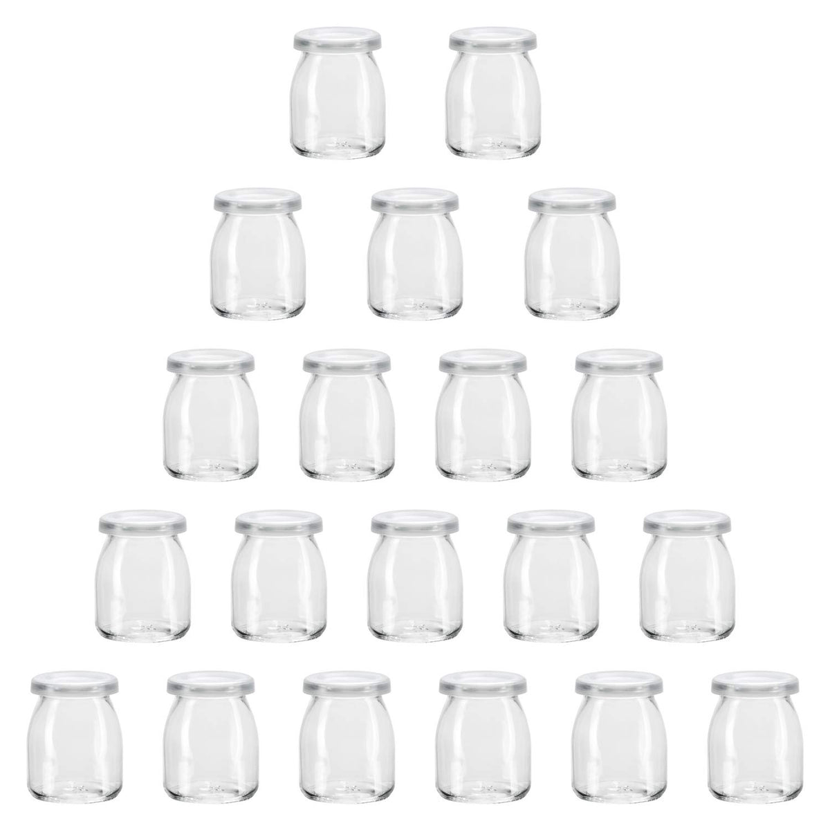 Encheng 7 oz clear glass jar with lid for fresh storage