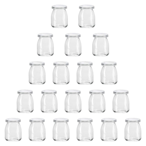 Encheng 7 oz clear glass jar with lid for fresh storage