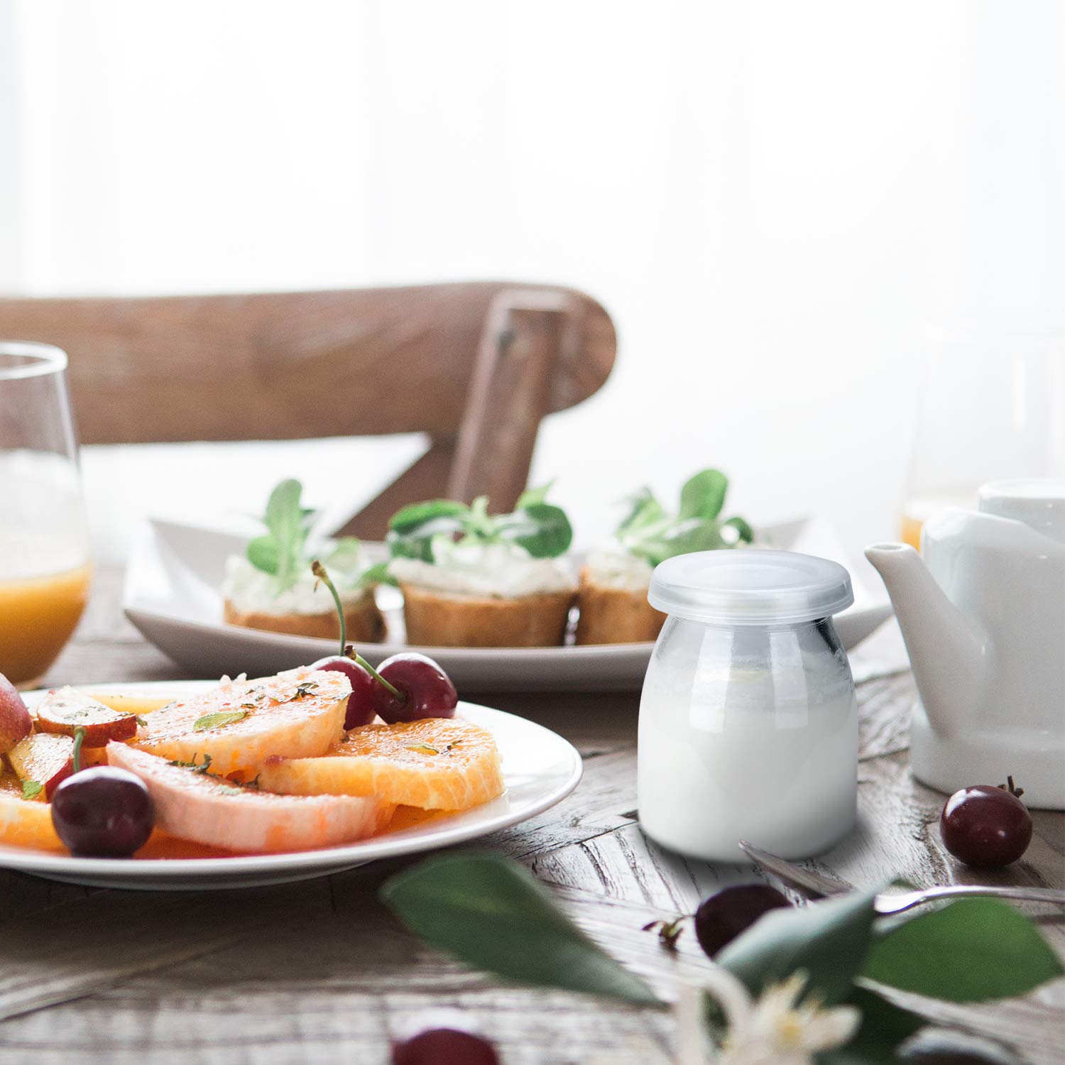 Encheng sturdy glass storage jar for kitchen organization and reuse