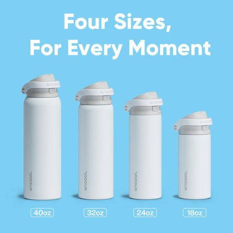 ENCOOL 24oz Misty Grey bottle ready for daily use.