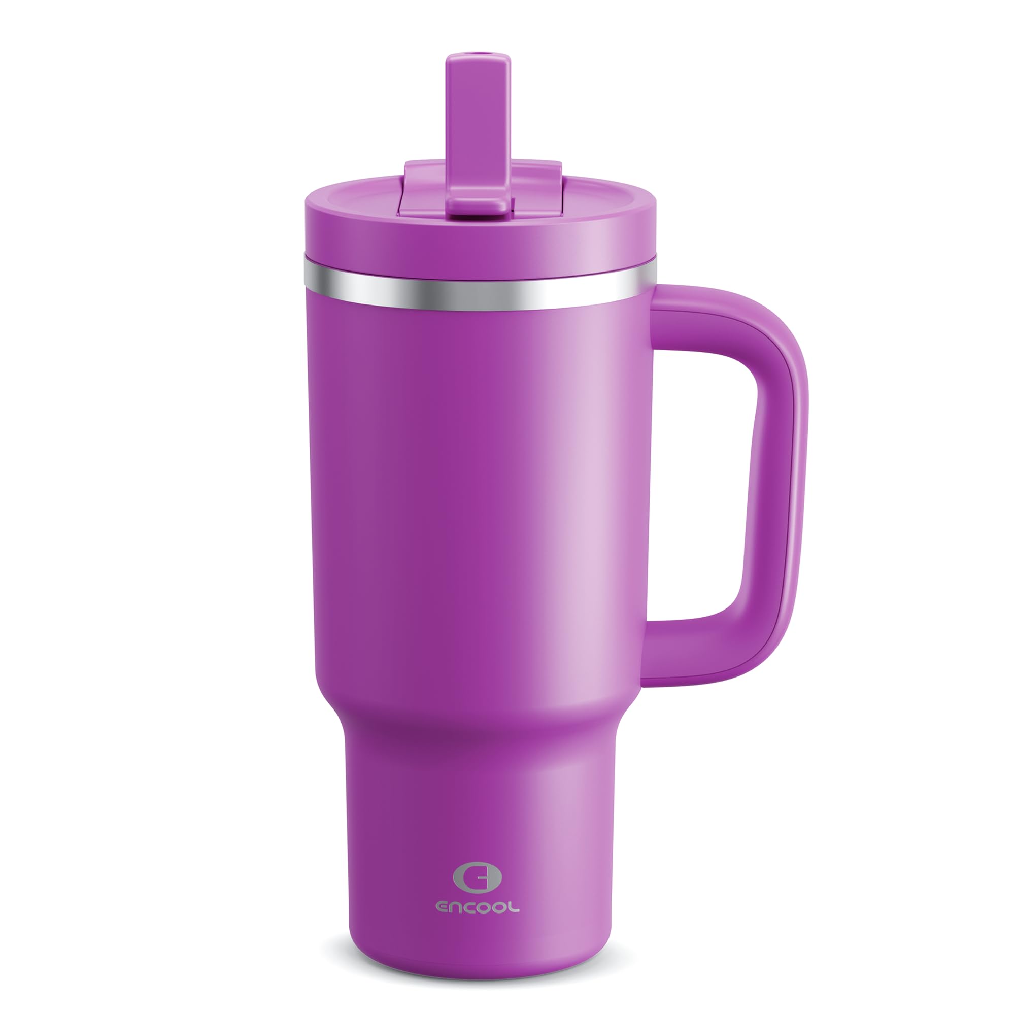 ENCOOL 32oz tumbler with handle and straw for on-the-go hydration.
