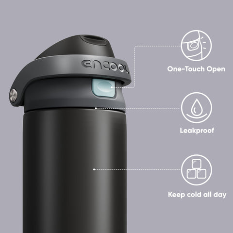 ENCOOL bottle fits in most cup holders for easy daily commuting