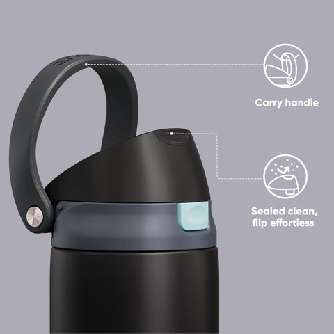 ENCOOL bottle with straw dual-sip design for convenient sipping
