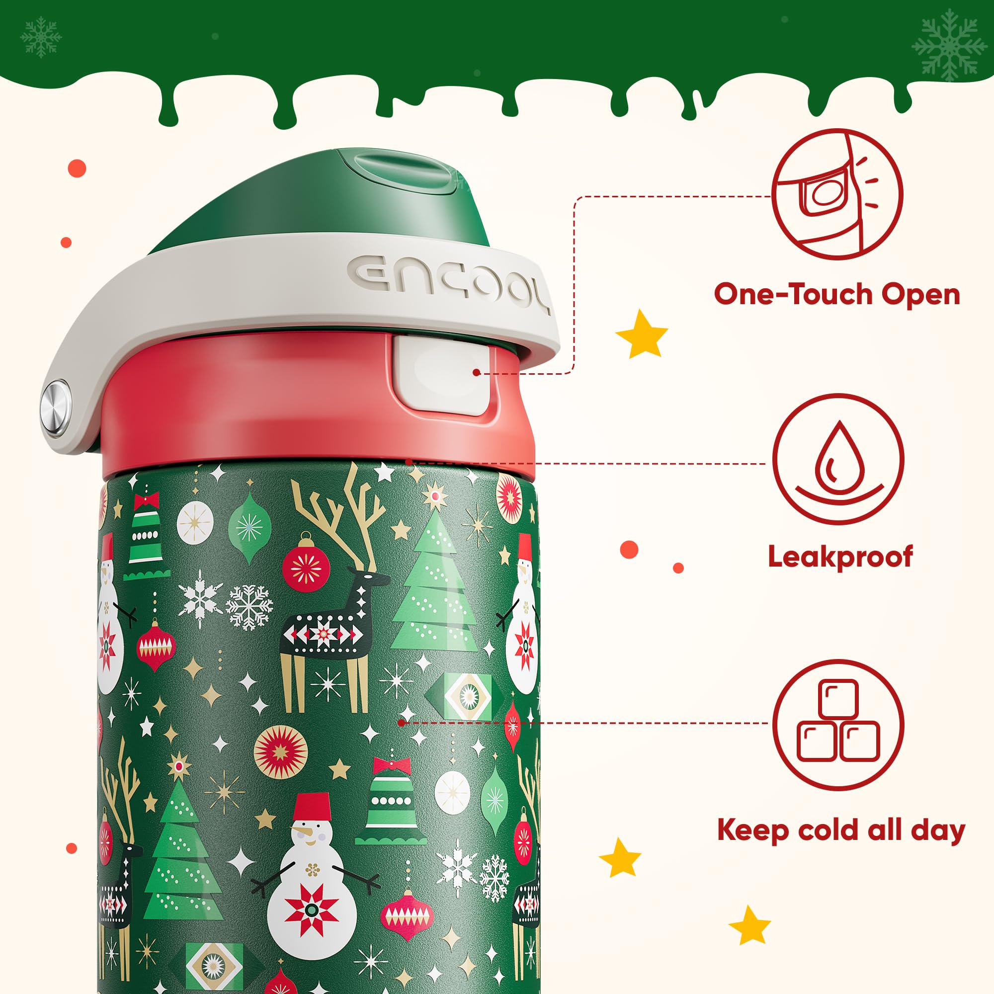 ENCOOL BPA-free bottle ensuring pure-tasting water