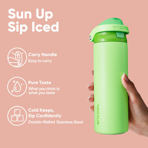 ENCOOL bottle fits most cup holders for easy access