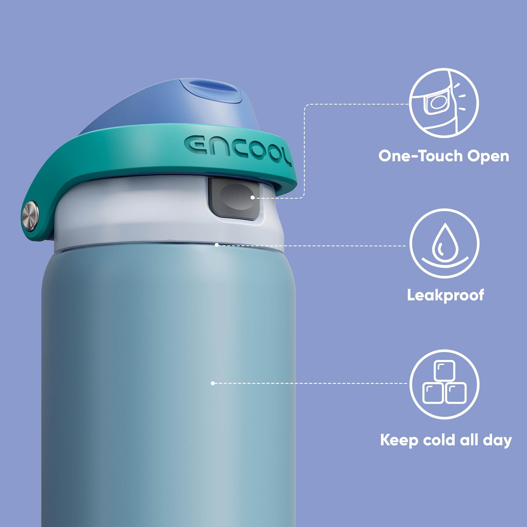 ENCOOL double-wall stainless steel construction emphasizes durability