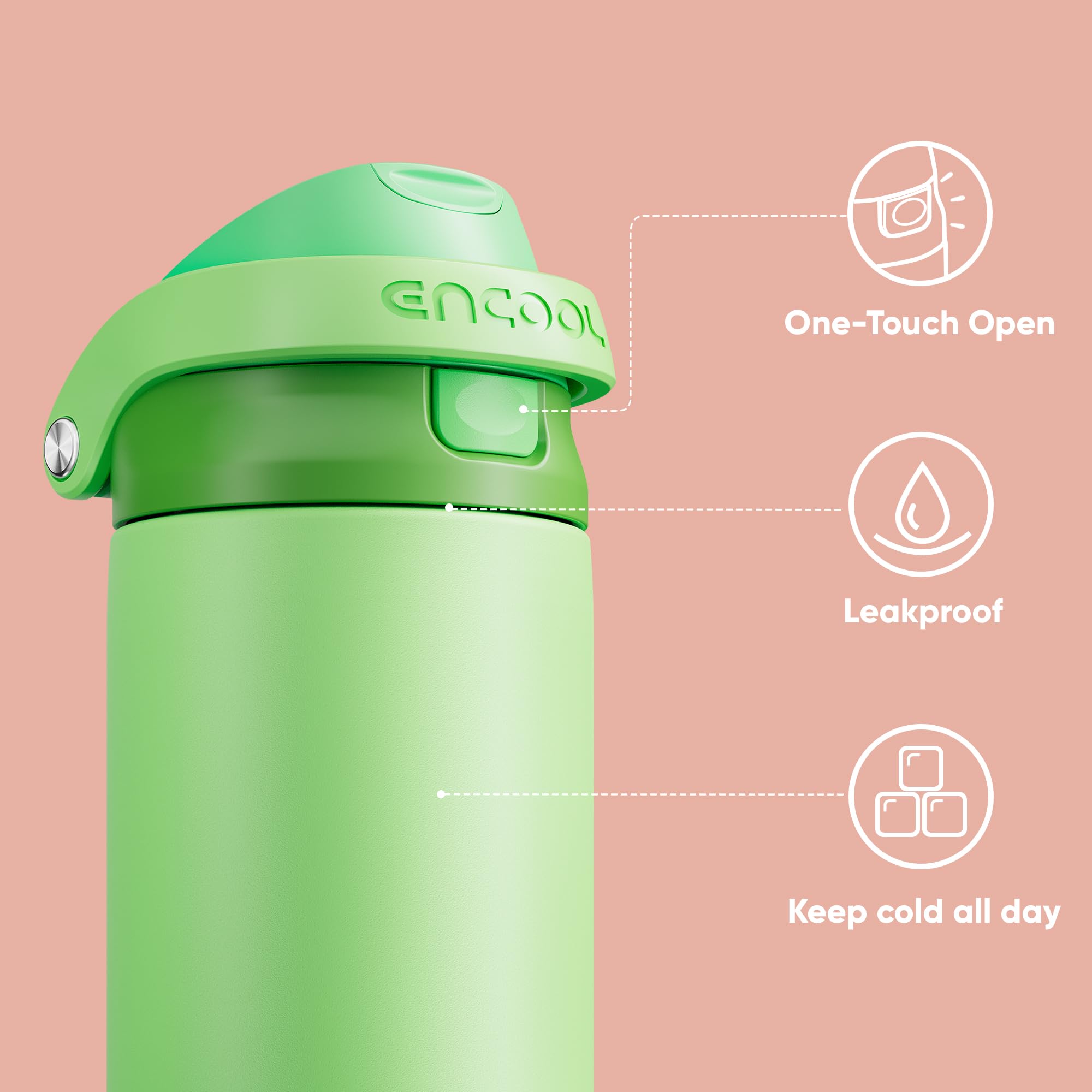 ENCOOL durable lid design withstands frequent use