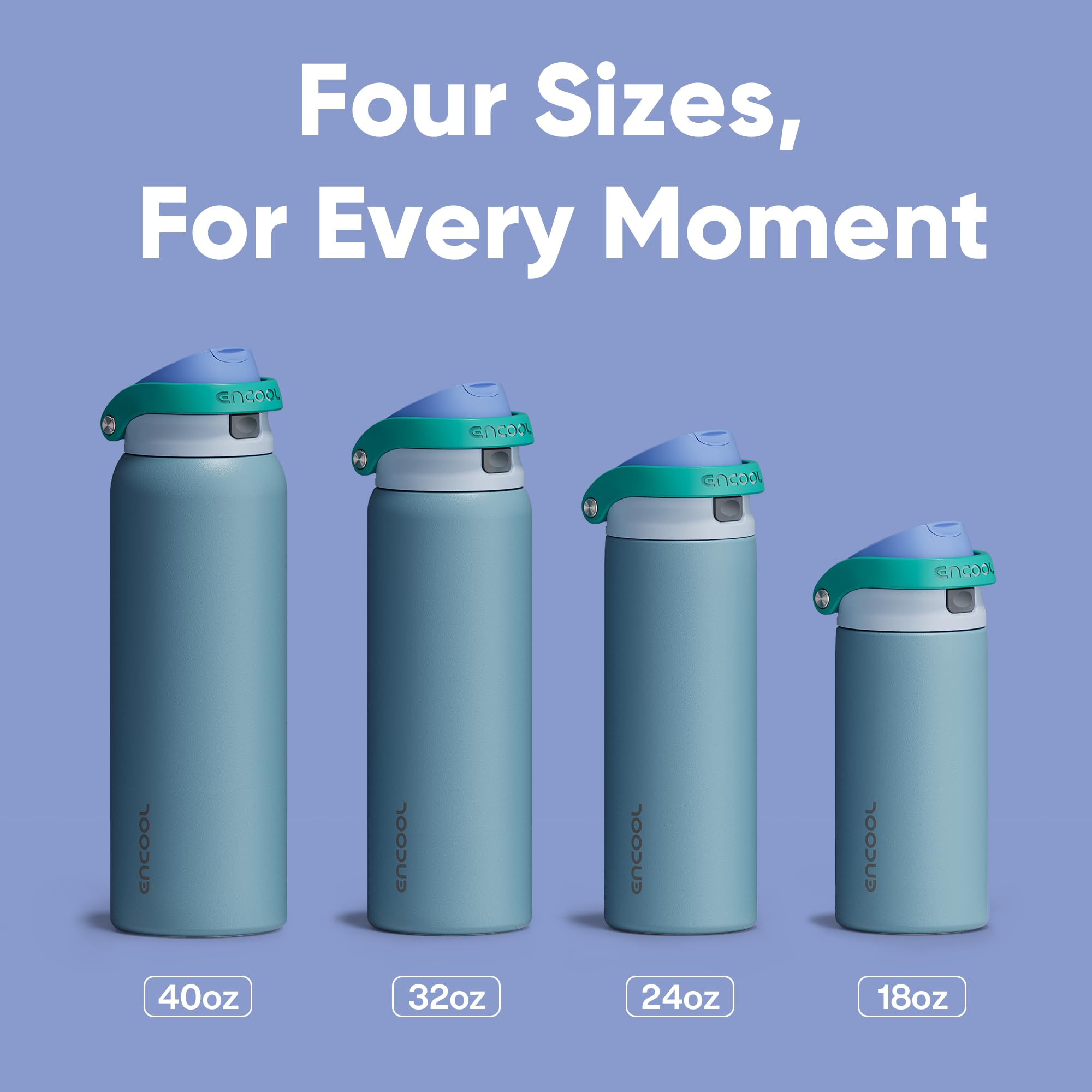 ENCOOL large 32-ounce capacity for fewer refills